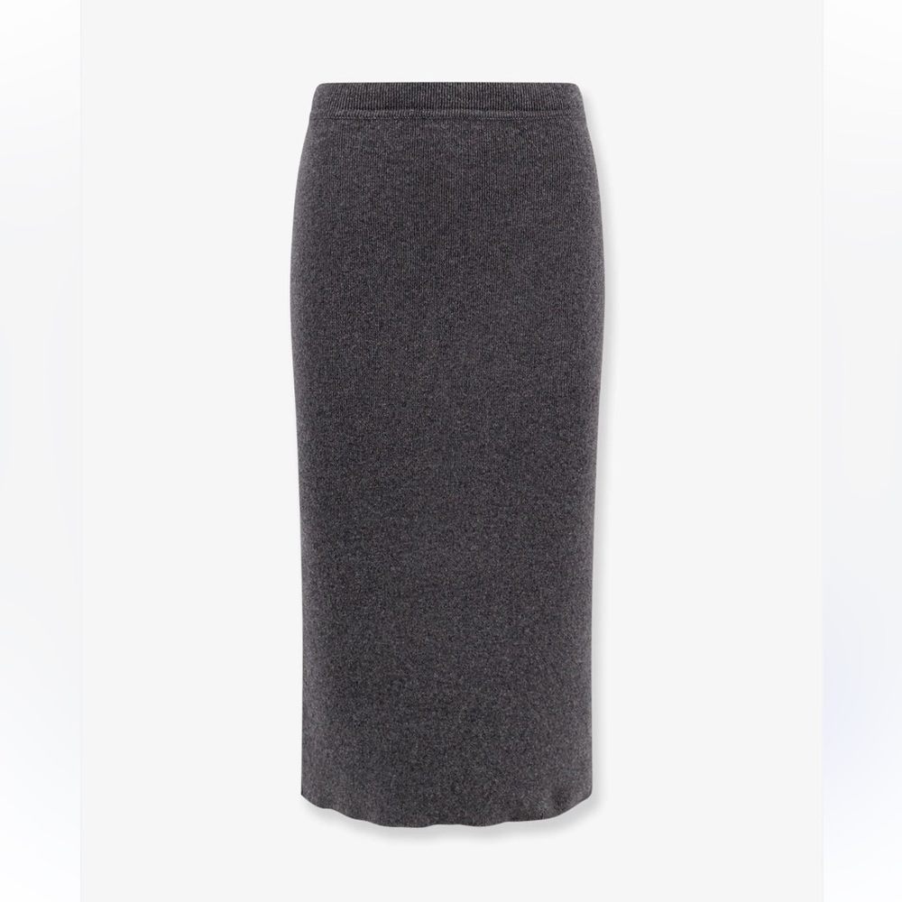 Armani Jeans Heathered Gray Knit Bodycon Ribbed Skirt Sz 40, fits like XS